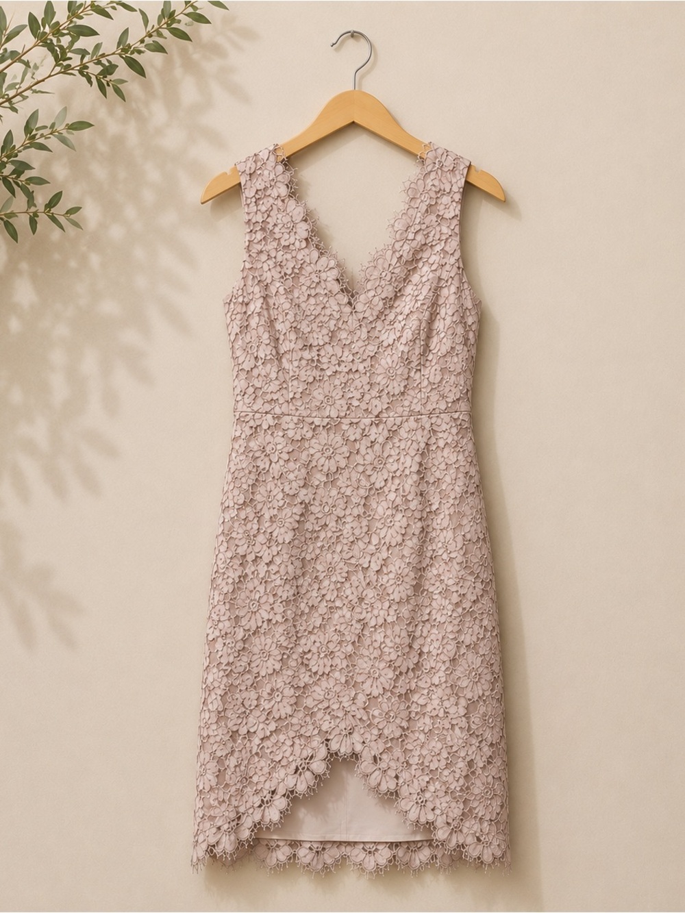 Eliza J Blush Lace Midi Dress